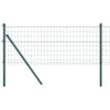 Vidaxl hek met paal groen 0,6 x 10 m staal en pvc