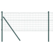 Vidaxl euro-hek met grondbevestiging 10 x 0,8 m pvc-coated staal groen - afbeelding 2