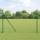 Vidaxl euro-hek met grondbevestiging 10 x 1,5 m pvc-coated staal groen