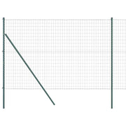 Vidaxl euro-hek met grondbevestiging 10 x 1,6 m pvc-coated staal groen - afbeelding 2
