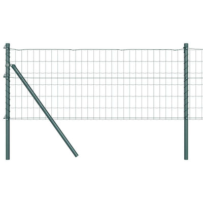 Vidaxl hek met paal groen 0,8 x 10 m staal en pvc
