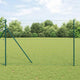 Vidaxl euro-hek met grondbevestiging 10 x 1,6 m pvc-coated staal groen