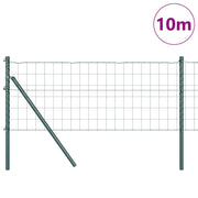 Vidaxl euro-hek met grondbevestiging 10 x 0,8 m pvc-coated staal groen - afbeelding 3