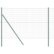 Vidaxl euro-hek met grondbevestiging 10 x 1,6 m pvc-coated staal groen - afbeelding 2