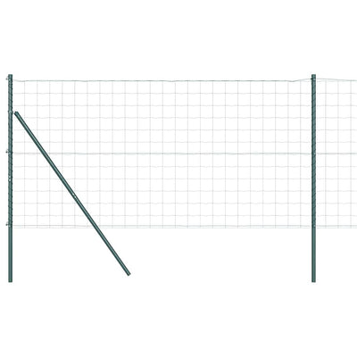Vidaxl hek met paal groen 1 x 10 m staal