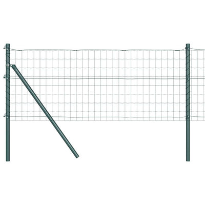 Vidaxl hek met paal groen 0,4 x 25 m staal en pvc