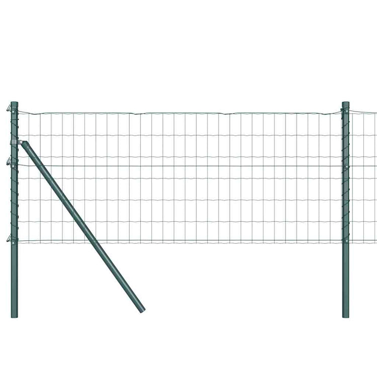 Vidaxl euro-hek met grondbevestiging 25 x 0,4 m pvc-coated staal groen