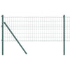 Vidaxl hek met paal groen 0,8 x 25 m staal en pvc