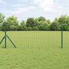 Vidaxl hek met paal groen 0,4 x 25 m staal en pvc