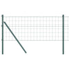 Vidaxl hek met paal groen 0,4 x 25 m staal en pvc