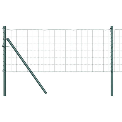 Vidaxl euro-hek met grondbevestiging 25 x 0,4 m pvc-coated staal groen