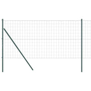 Vidaxl euro-hek met grondbevestiging 25 x 1 m pvc-coated staal groen - afbeelding 2