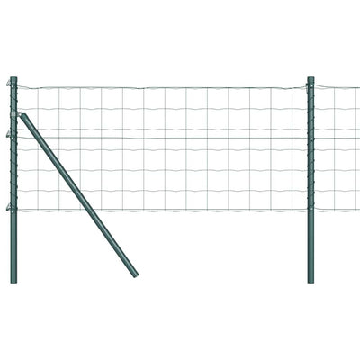 Vidaxl hek met paal groen 0,8 x 25 m staal