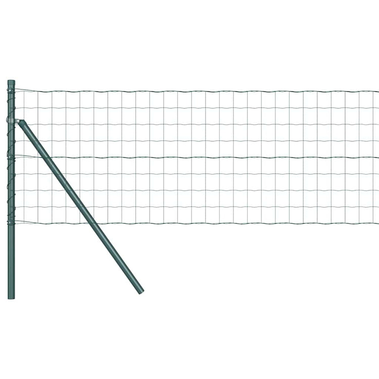Vidaxl euro-hek met grondbevestiging 10 x 0,4 m pvc-coated staal groen