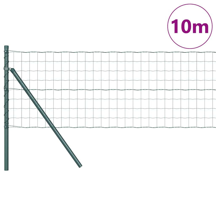 Vidaxl euro-hek met grondbevestiging 10 x 0,4 m pvc-coated staal groen