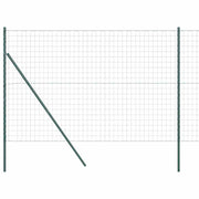 Vidaxl euro-hek met grondbevestiging 10 x 1,6 m pvc-coated staal groen - afbeelding 2