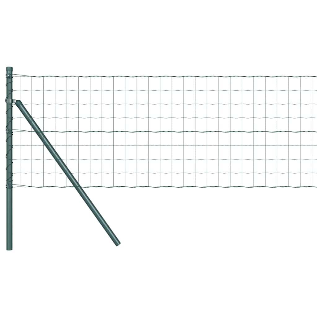Vidaxl hek met paal groen 0,8 x 25 m staal