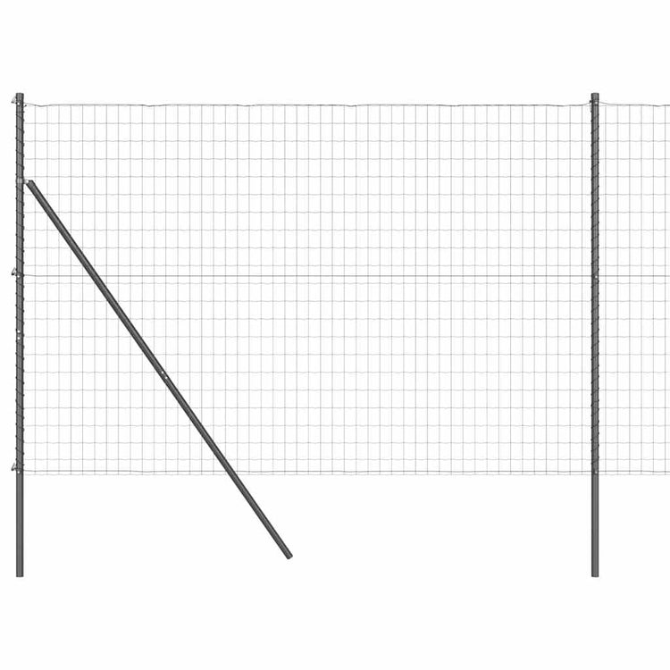 Vidaxl euro-hek met grondbevestiging 10 x 1,5 m pvc-coated staal grijs