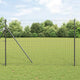 Vidaxl euro-hek met grondbevestiging 10 x 1,6 m pvc-coated staal grijs