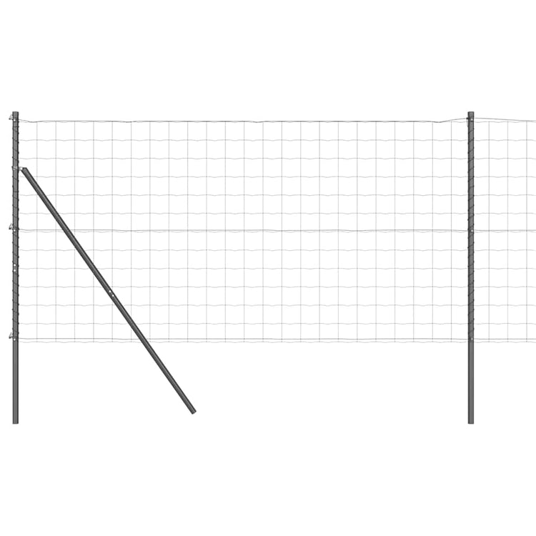 Vidaxl euro-hek met grondbevestiging 10 x 1 m pvc-coated staal grijs