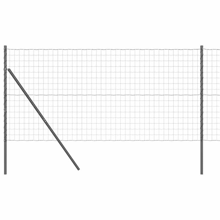 Vidaxl euro-hek met grondbevestiging 10 x 1 m pvc-coated staal grijs