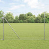 Vidaxl hek met paal zilver 1,5 x 10 m staal en pvc