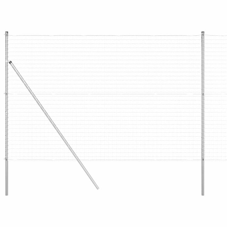 Vidaxl euro-hek met grondbevestiging 10 x 1,5 m gegalvaniseerd staal