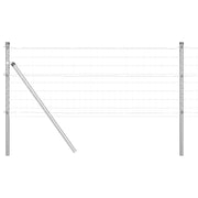 Vidaxl euro-hek met grondbevestiging 10 x 0,8 m gegalvaniseerd staal - afbeelding 2