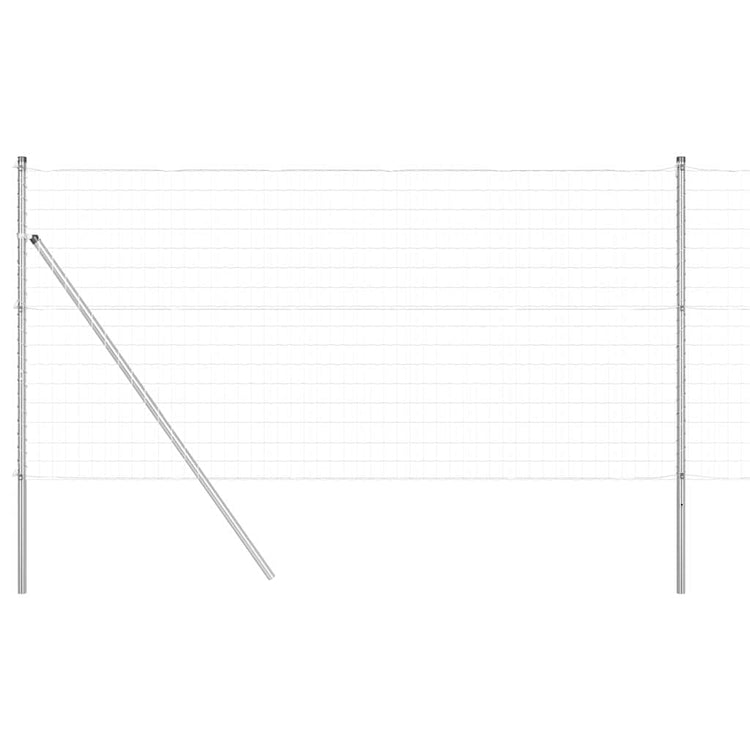 Vidaxl euro-hek met grondbevestiging 10 x 1,4 m gegalvaniseerd staal
