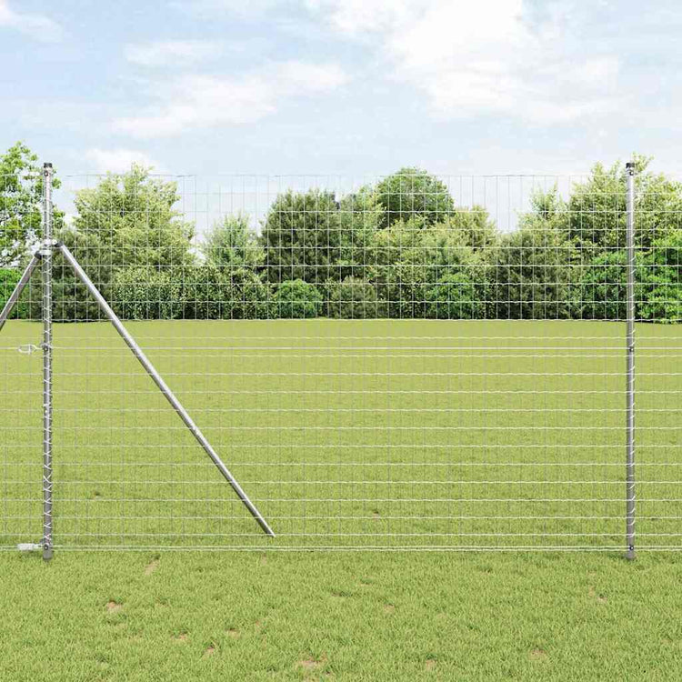 Vidaxl euro-hek met grondbevestiging 10 x 1,5 m gegalvaniseerd staal