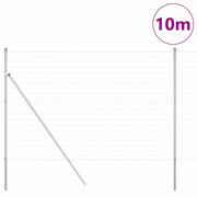 Vidaxl euro-hek met grondbevestiging 10 x 1,5 m gegalvaniseerd staal - afbeelding 3