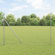 Vidaxl euro-hek met grondbevestiging 10 x 1,6 m gegalvaniseerd staal - afbeelding 1