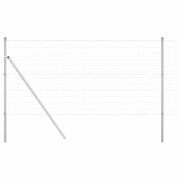 Vidaxl euro-hek met grondbevestiging 10 x 1 m gegalvaniseerd staal