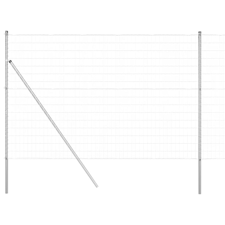 Vidaxl euro-hek met grondbevestiging 10 x 1,5 m gegalvaniseerd staal