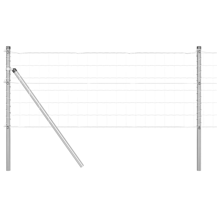 Vidaxl euro-hek met grondbevestiging 10 x 0,4 m gegalvaniseerd staal