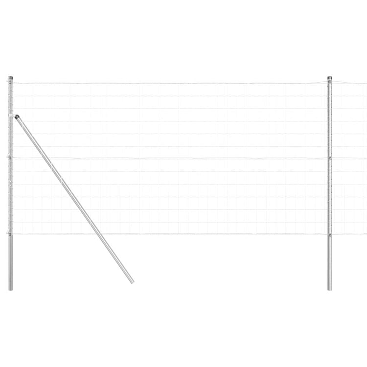 Vidaxl euro-hek met grondbevestiging 10 x 1,2 m gegalvaniseerd staal