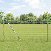 Vidaxl euro-hek met grondbevestiging 10 x 1,6 m gegalvaniseerd staal - afbeelding 1