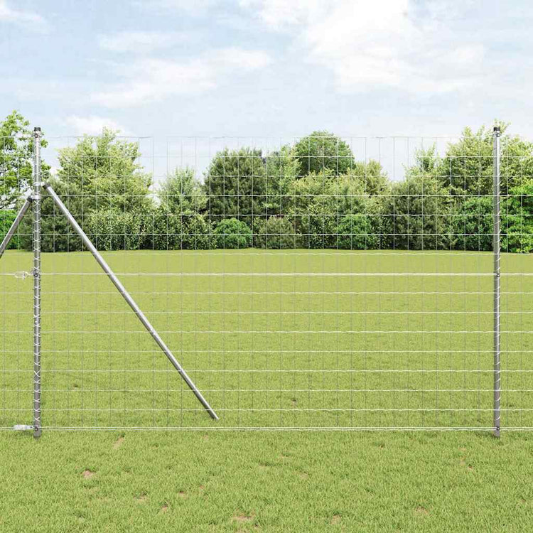 Vidaxl euro-hek met grondbevestiging 10 x 1,6 m gegalvaniseerd staal