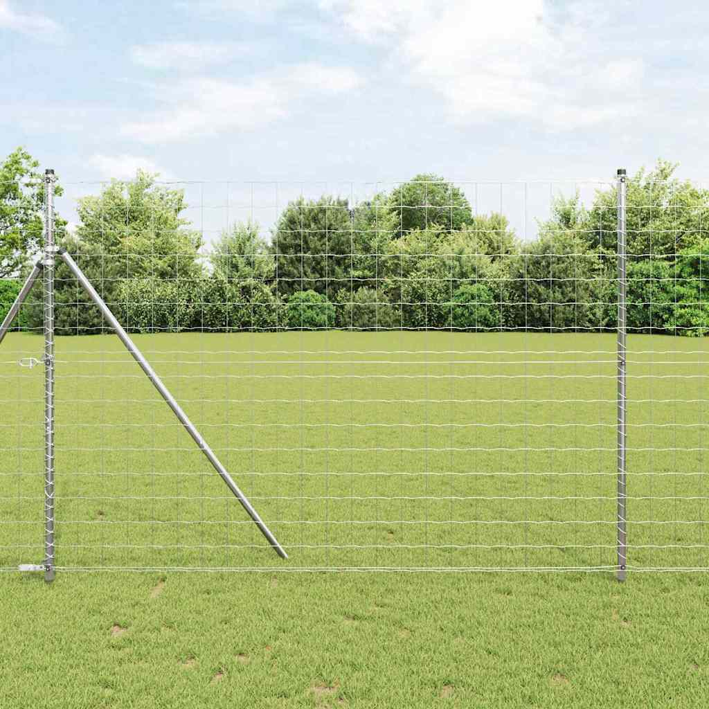 Vidaxl euro-hek met grondbevestiging 10 x 1,6 m gegalvaniseerd staal