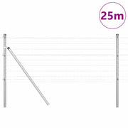 Vidaxl euro-hek met grondbevestiging 25 x 0,6 m gegalvaniseerd staal - afbeelding 3