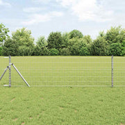 Vidaxl euro-hek met grondbevestiging 25 x 0,4 m gegalvaniseerd staal - afbeelding 1