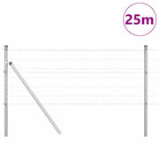 Vidaxl euro-hek met grondbevestiging 25 x 0,4 m gegalvaniseerd staal - afbeelding 3