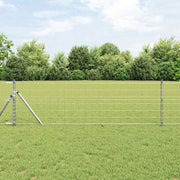 Vidaxl euro-hek met grondbevestiging 25 x 0,6 m gegalvaniseerd staal - afbeelding 1