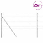 Vidaxl euro-hek met grondbevestiging 25 x 0,6 m gegalvaniseerd staal - afbeelding 3