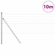 Vidaxl euro-hek met grondbevestiging 10 x 0,6 m gegalvaniseerd staal - afbeelding 3