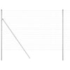 Vidaxl hek met paal zilver 1,5 x 10 m staal en pvc