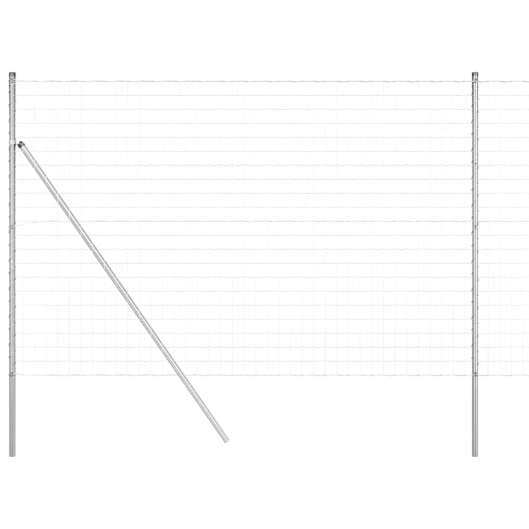 Vidaxl euro-hek met grondbevestiging 10 x 1,5 m gegalvaniseerd staal