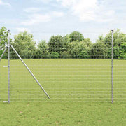 Vidaxl euro-hek met grondbevestiging 10 x 1,6 m gegalvaniseerd staal - afbeelding 1