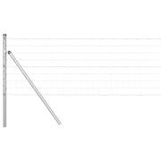Vidaxl euro-hek met grondbevestiging 25 x 0,6 m gegalvaniseerd staal - afbeelding 2