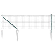 Vidaxl euro-hek met grondpennen 10 x 0,6 m pvc-coated staal groen mesh - afbeelding 2